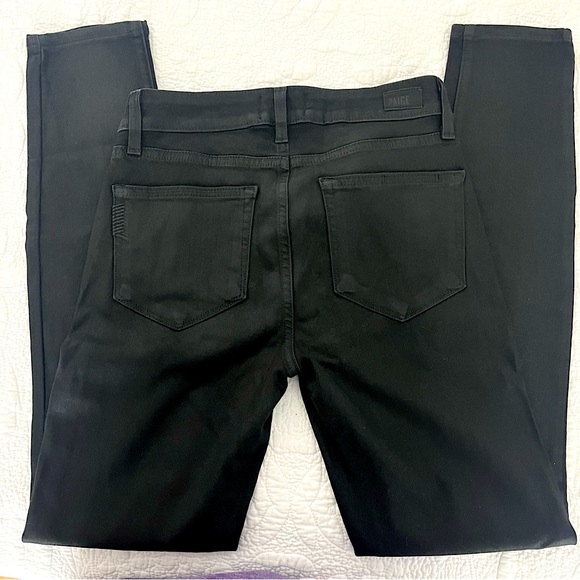 PAIGE Women’s Verdugo Fog Luxe Coating Leather Look Jeans Sz 27 Edgy Skinny - Picture 4 of 11